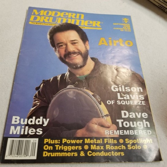 September 1988 Modern Drummer Mag AIRTO, Gilson Lavis Buddy Miles - Picture 2 of 7